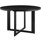 Cayman Outdoor 48" Round Dining Table in Black Aluminum