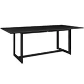 Cayman Outdoor 79" Dining Table in Black Aluminum