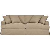Ciara 93" Sofa in Sahara Brown Fabric