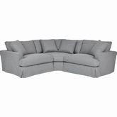 Ciara 3 Piece Sectional Sofa in Slate Gray Fabric