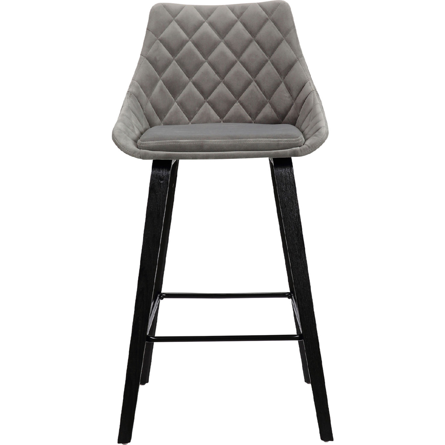 Armen Living Dani 26in Gray Velvet Barstool - Thumbnail 3