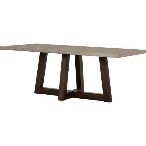 Elodie 79" Dining Table in Gray Concrete & Dark Gray Oak