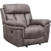 Estelle Power Recliner in Gunmetal Grey Fabric