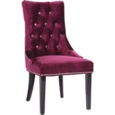 Carlyle Tufted Dining Chair in Purple Velvet