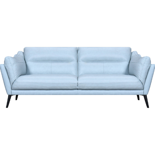 Franz 87" Sofa in Sky Blue Leather