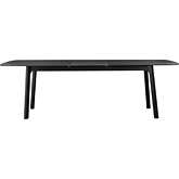 Holland Extendable 98" Dining Table in Black Brushed Oak