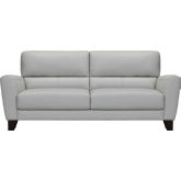 Kester 81" Square Arm Sofa in Dove Grey Genuine Leather
