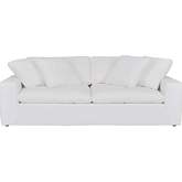Liberty 96.5" Sofa in Pearl White Fabric