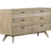 Baly 6 Drawer Dresser in Grey Sandblasted Acacia