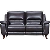 Lizette 65" Power Reclining Loveseat with USB in Coffee Brown Top Grain Leather