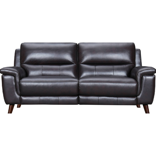 Lizette 78" Power Reclining Sofa with USB in Coffee Brown Top Grain Leather
