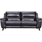 Lizette 78" Power Reclining Sofa with USB in Coffee Brown Top Grain Leather