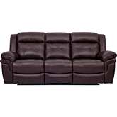 Marcel Manual Reclining Sofa in Dark Brown Leather