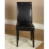 Black Leather Dining Chair (Set of 2)