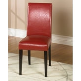 Red Leather Dining Chair (Set of 2)