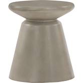 Umbre Indoor Outdoor Accent Stool End Table in Concrete