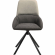 Maverick Swivel Dining Chair in Two Tone Gray Fabric & Black Metal (Set of 2)
