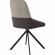 Maverick Swivel Dining Chair in Two Tone Gray Fabric & Black Metal (Set of 2)