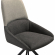 Maverick Swivel Dining Chair in Two Tone Gray Fabric & Black Metal (Set of 2)