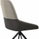 Maverick Swivel Dining Chair in Two Tone Gray Fabric & Black Metal (Set of 2)
