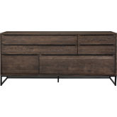 Nevada Sideboard Buffet in Dark Brown Rustic Oak Wood