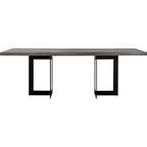 Odet 87" Dining Table in Concrete & Black Metal