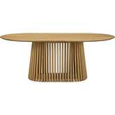 Pasadena 79" Oval Dining Table in Natural Oak Finish