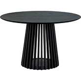 Pasadena 47" Round Dining Table in Black Oak