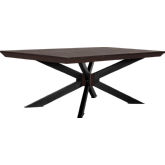 Pirate Coffee Table in Brown Acacia & Black Metal