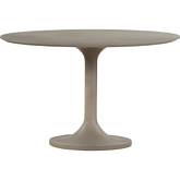Pippa 47" Round Tulip Dining Table in Gray Concrete & Metal