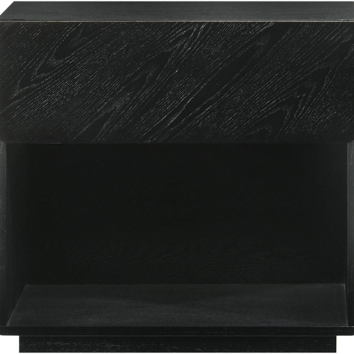 Petra 1 Drawer Nightstand in Black Finish Wood