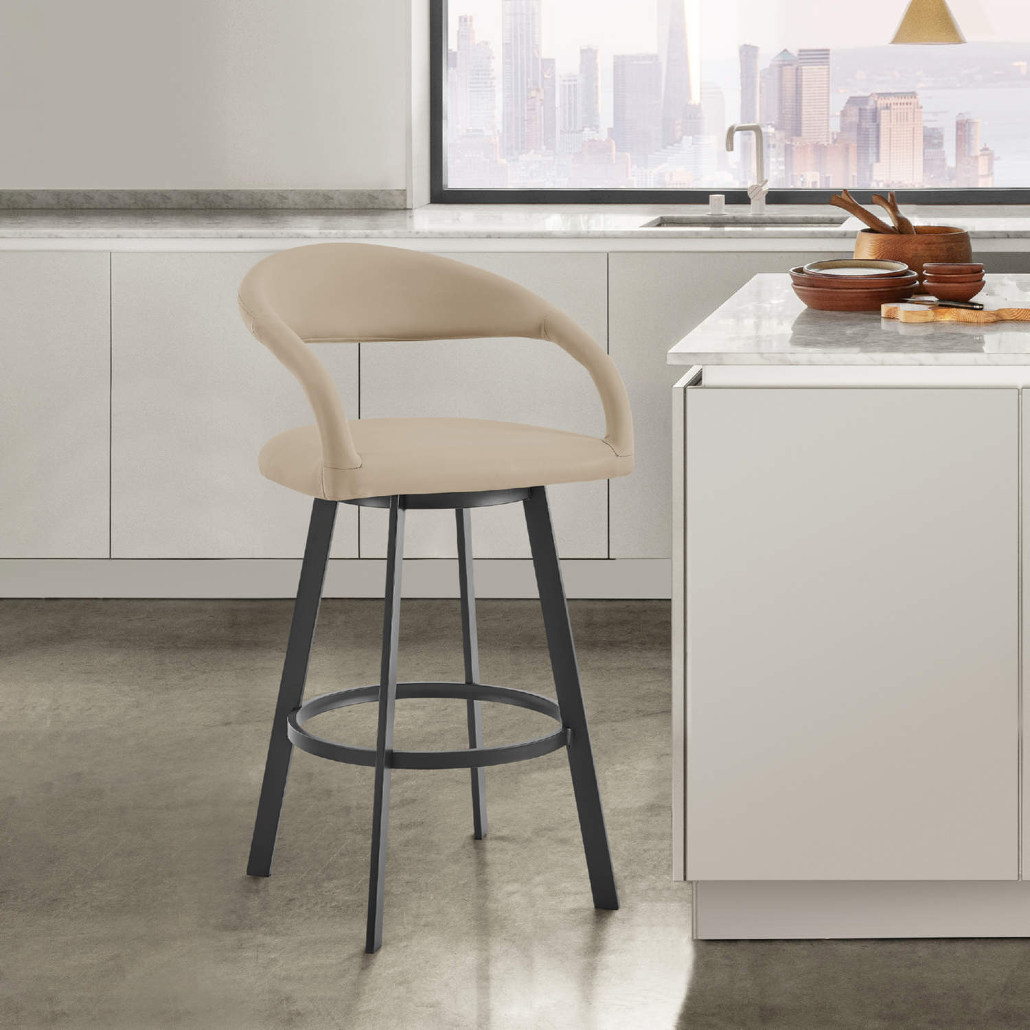 Armen Living Ramona Bar Stool - Thumbnail 4