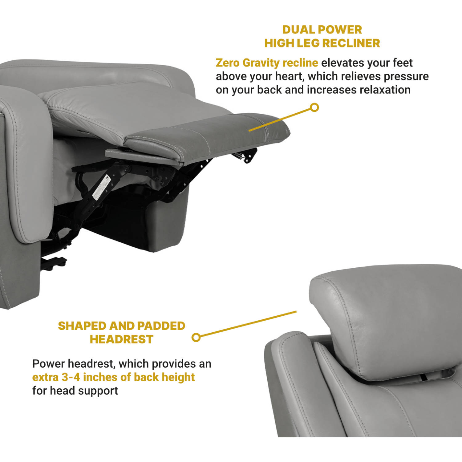 Armen LCRO1LSI Rosalyn Zero Gravity Power Recliner with Power