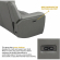 Felicity 84" Zero Gravity Power Reclining Sofa in Silver Top Grain Leather