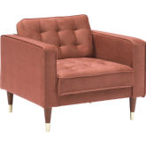 Somerset Club Accent Chair in Tufted Blush Velvet (Set of 2)