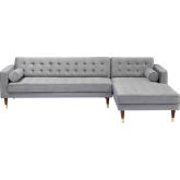 Somerset Grey Velvet Right Sectional Sofa