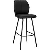 Tandy 26" Counter Stool in Black Leatherette & Black Metal