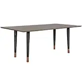 Turin 78" Dining Table in Oak Wood & Copper