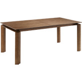Treviso 71" Extension Dining Table in Walnut Finish Solid Ash