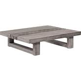 Vivid Outdoor Coffee Table in Gray Eucalyptus Wood