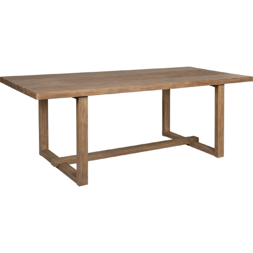Vivid Outdoor 82" Dining Table in Light Eucalyptus Wood
