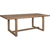 Vivid Outdoor 82" Dining Table in Light Eucalyptus Wood
