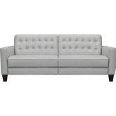 Wesley 81" Power Reclining Sofa in Tufted Dove Grey Leather
