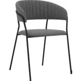 Messina & Nara Grey Leatherette 5 Piece Dining Set