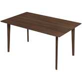 Carlos 47" Dining Table in Walnut Finish Wood