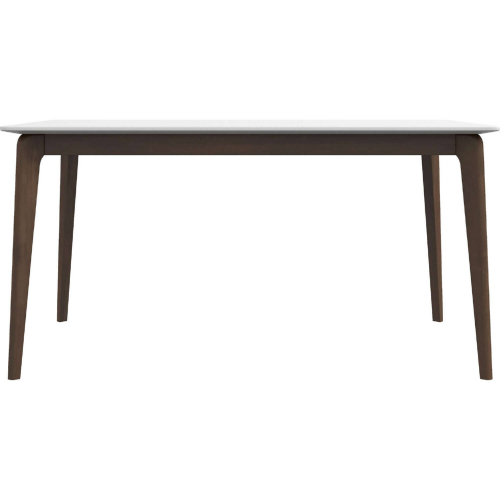 Lindsey 60" Dining Table in White & Wood