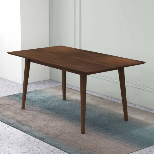 Levi 63" Dining Table in Walnut Finish Wood