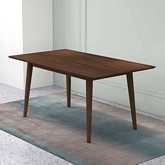 Levi 63" Dining Table in Walnut Finish Wood