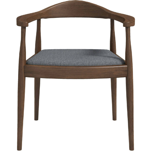 Kelly Dining Chair in Grey Fabric & Wood