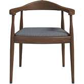 Kelly Dining Chair in Grey Fabric & Wood